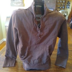 American Eagle brown half zip up sweatshirt